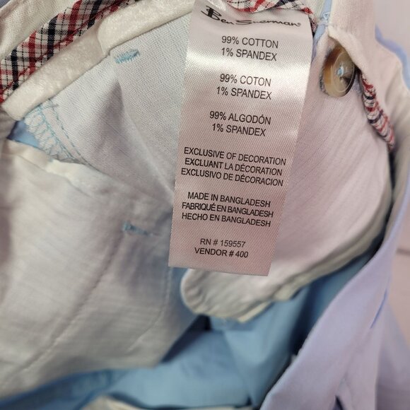 Ben Sherman Men's Straight Leg Stretch Fit Light Blue Chino Pants  Size 30 X 32 - Picture 6 of 10